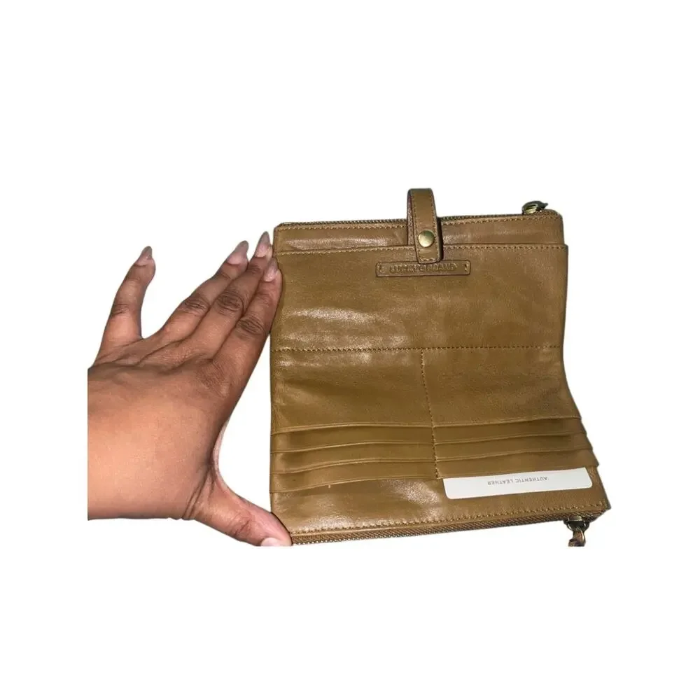 Lucky Brand Koda Leather Wallet Topanga Tan NWT Boho minimalist staple capsule